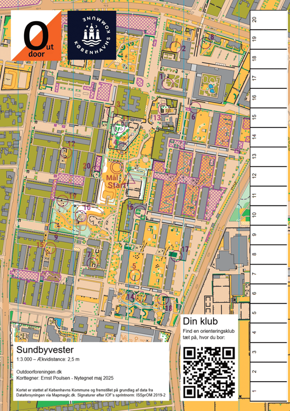 DIF Skole OL finaler 2025 Orienteringskort